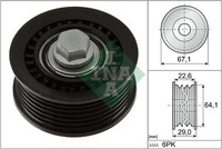 INA 532 1076 10 Deflection/Umlenkrolle, Keilrippenriemen FüR CitroëN, Ds, Opel