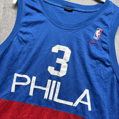 Allen Iverson 76ers Jersey Nike PHILA Red Blue Vintage Throwback