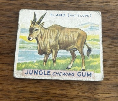 Jungle Chewing Gum card #2 Eland, World Wide Gum Company
