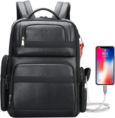 BOPai 40 L Genuine Business Leather Laptop professional backpack