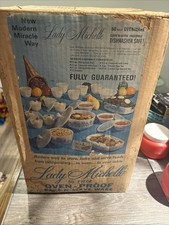 RARO Lady Michelle 50 pezzi forno a prova di forno Bake N Serve Ware nuovo con scatola mai aperto 