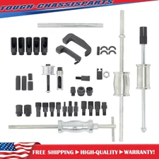 40 Pieces Engine Fuel Injector Extractor Slide Hammer Puller Adapter Tool Kit