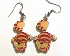 Alice In Wonderland Cheshire Cat Dangle Earrings