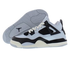 Jordan Little Kids' 4Retro Basketball Shoes - Pure Platinum/Metallic Gold