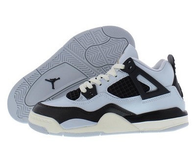 Jordan Little Kids' 4Retro Basketball Shoes - Pure Platinum/Metallic Gold
