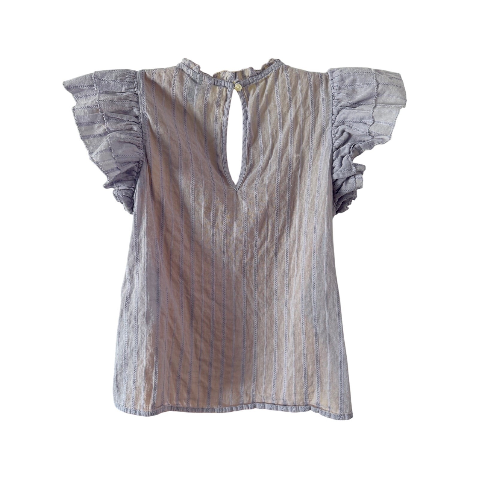 Universal Thread Lavender Cotton Eyelet Blouse Si… - image 2