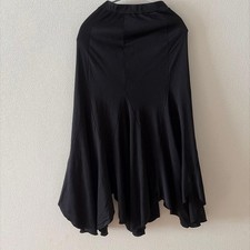 Chacott Ballroom Dance Skirt Practice Black Elegant Draped Design