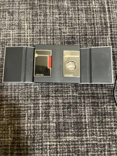 Rare Cohiba Cigar Lighter And Cutter Dual Pack Silver Magnetic Case