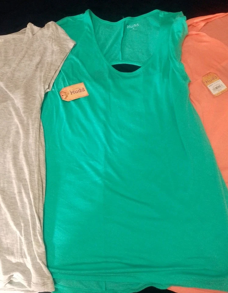 ¿Nuevo con etiquetas vintage? Camiseta Mudd Juniors Espalda Abierta Suave Mediana Años 90 Elastizada Nueva con Etiquetas Nos Foto 3 de 4