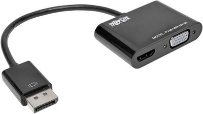 TrippLite DisplayPort 1.2 to VGA/HDMI All-in-One Converter Adapter, P136-06N-HV-