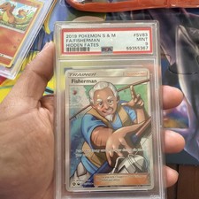2019 Pokemon Sun & Moon Hidden Fates FA Fisherman SV83 PSA 9 MINT Full Art on eBay