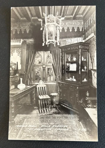 5 Vintage St Augustine FL Villa Zorayda Photo B&W RPPC Postcards B&W RPPC - Picture 4 of 12