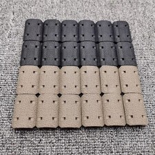 12/24 PCS Low Profile SNAP-IN Slot M-Lok Rail Cover for MLOK System Black / Tan