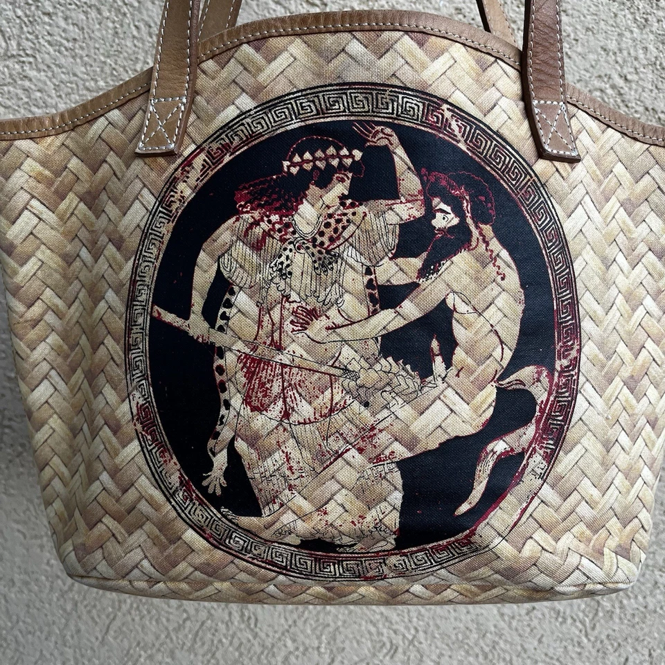 Bolso de Mano Vivienne Westwood Años 90 Estampado Psuedo "Conejito" Tejido Patrón Rata Foto 2 de 4