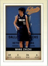 Wang Zhizhi - 2001-02 Fleer Authentix - #34 - Basketball