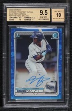 2020 Bowman Chrome Prospects Blue Refractor 90/150 Vidal Brujan BGS 9.5 Auto 5h0