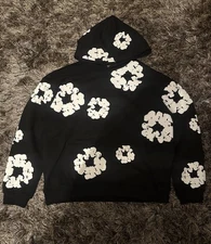 Denim Tears Black/White Hoodie Size Large Brand New no Bag