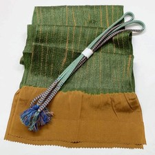 7449 Japanese Kimono Accessory Vintage Obiage and Obijime 2-piece Set Silk