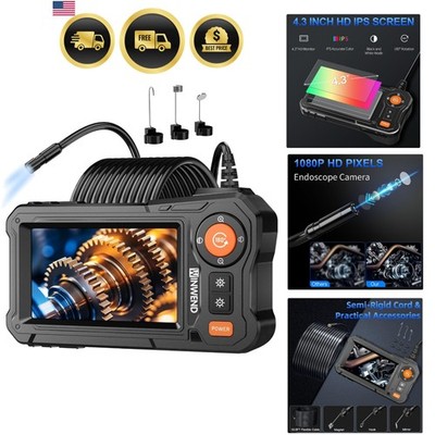 Endoscope Camera with Light - 4.3'' LCD Screen Inspection Cameras, Waterproof ...