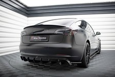 Street+ Heck Ansatz Diffusor V.2 passend für Tesla Model 3 schwarz Hochglanz