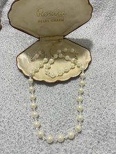 Rosita Simulated Pearl Jewellery Original Clam Shell Case Vintage Style Gift Set