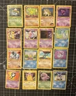 Vintage WotC Pokemon Card Lot 16x - Base Set Pikachu, Sabrina's Golduck Rare LP