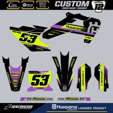 HUSQVARNA 85 MOTOCROSS GRAPHICS CUSTOM MX GRAPHICS KIT DECALS TC 85 VEGA BLK/PRP