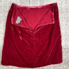 Anthropologie Red Velvet Skirt Size US 8