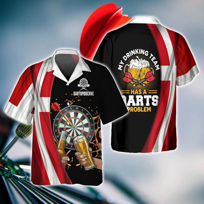 Darts Beer Hawaii Shirt My Beer Drinking Team Has A Darts Problem Hawai