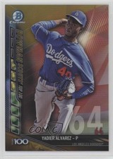 2017 Bowman Chrome Scouts Top 100 Gold Refractor 8/50 Yadier Alvarez #BTP-64 3zk