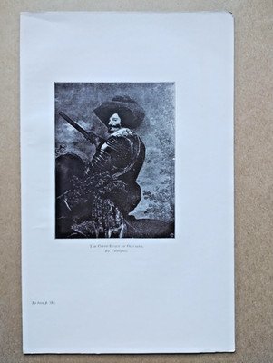 Der Conde-Deque von Olivarez von Velasquez - antiker Druck - 1906