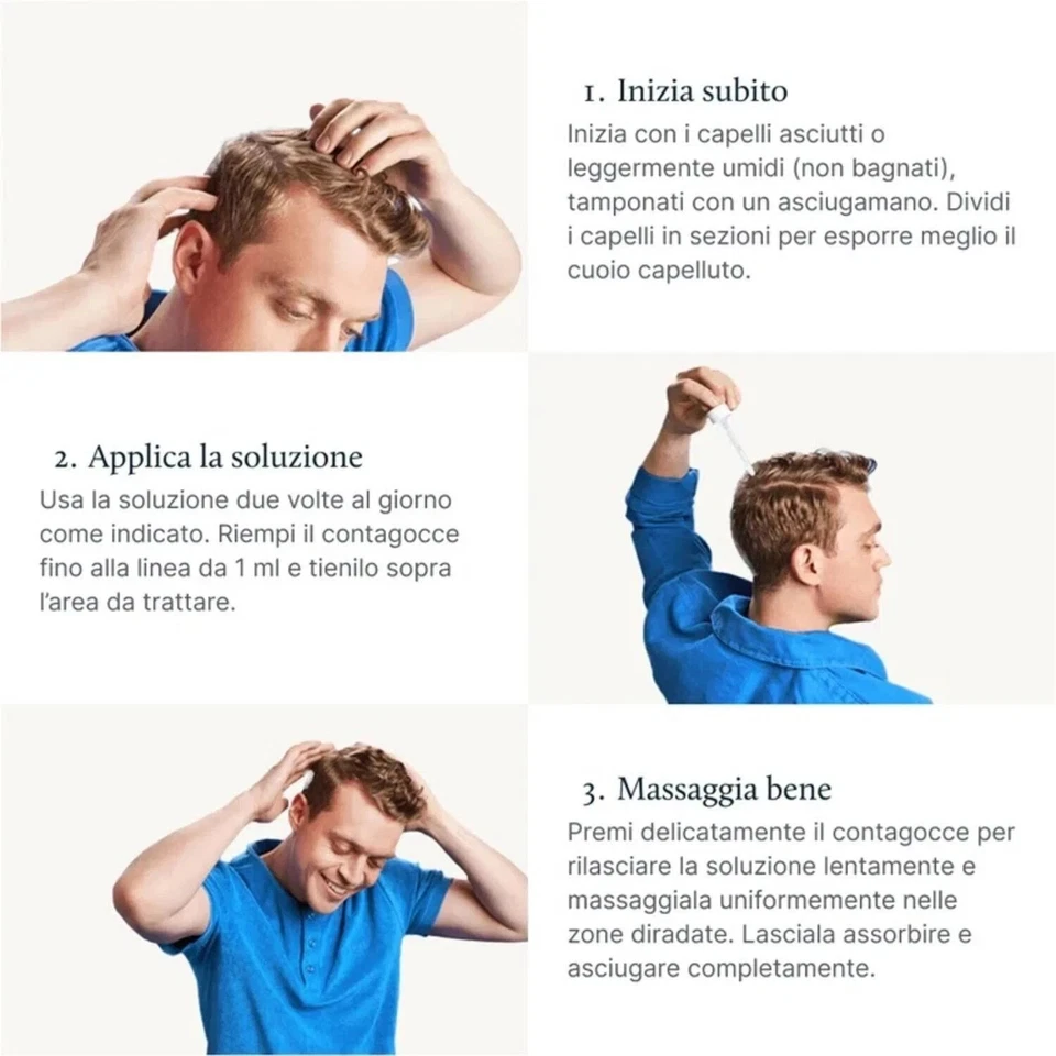 ⭐OFFERTA 2026⭐MIN0XIDIL5% - LOZIONE ANTICADUTA RICRESCITA CAPELLI- KIT 1-12MESI⭐ - Image 3 of 3