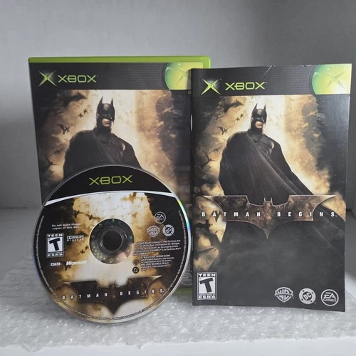 Batman Begins Xbox Microsoft 2005 Complete In Box CIB Tested WB DC EA Games Resu