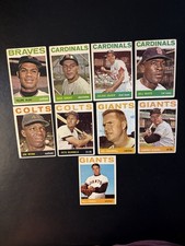 1964 topps baseball Lot 9 Dif. ALL STARS VG To EX-NM. Felipe Alou. Dick Groat