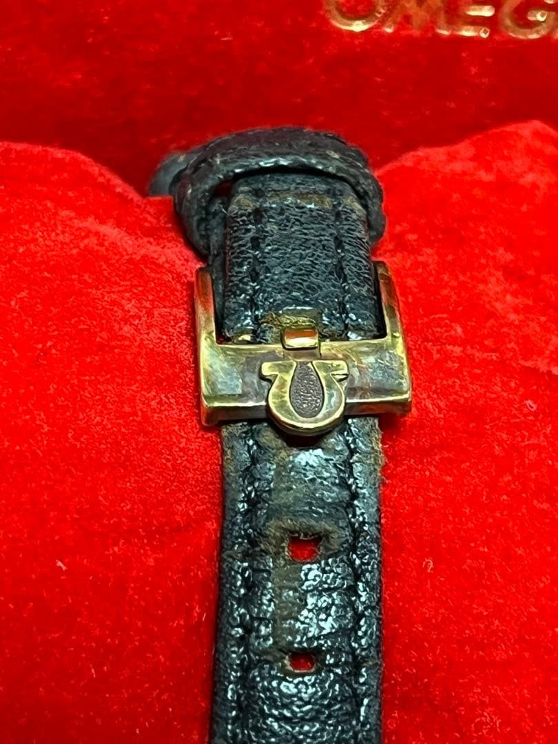 Vintage OMEGA Seamaster Cosmic Manual Wind Gold Tone Leather Strap
