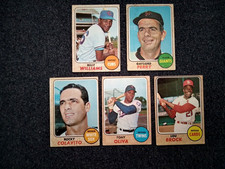 1968 Topps Lou Brock Billy Willaims Tony Oliva Perry Colavito HOF Baseball Lot 5