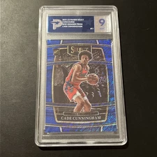 2021-22 Panini Select Cade Cunningham Concourse Blue Shimmer Rookie #11 PSG 9