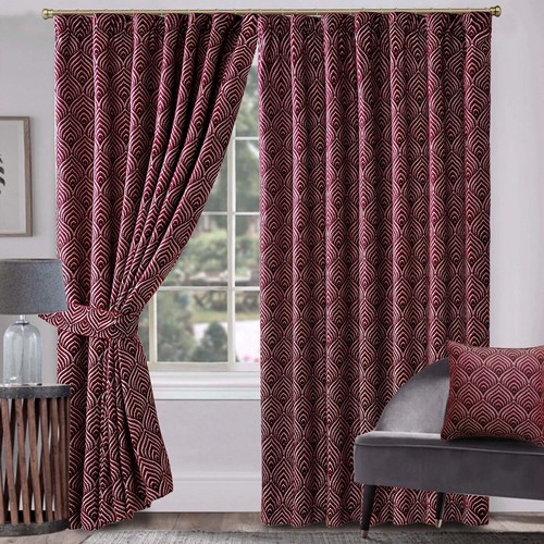 Modern Luxury Jacquard Curtains Fully Lined, Ready Made, Ring Top & Pleat - Picture 21 of 25