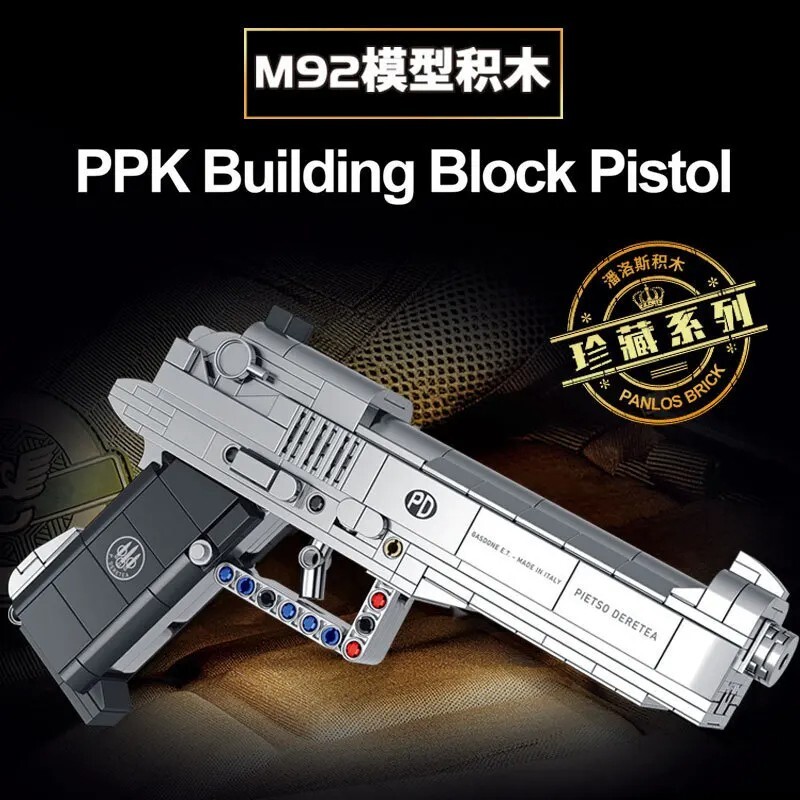 MOC LEGO Gun PPK Desert Eagle Military M92 Pistol USP G19 Lego