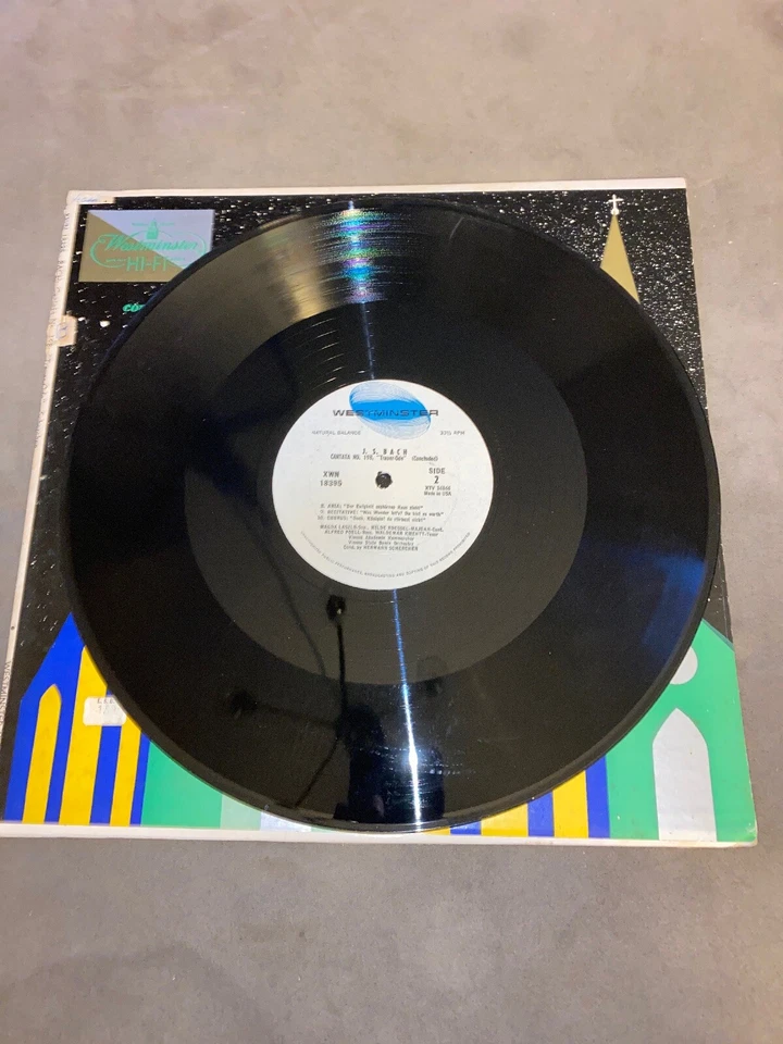 HERMANN SCHERCHEN-J.S. Bach: Cantata No. 198 (1957) Mono WESTMINSTER LP - Image 3 of 3