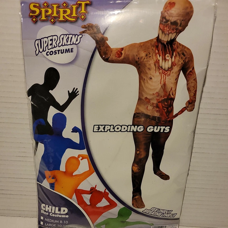 Exploding Guts Super Skins, Niños XL 12-14 Disfraz Halloween Horror Gore Foto 2 de 4