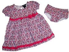 Chaps Baby Girl's Floral Dress and Diaper Cover (18 Months) - NWT 