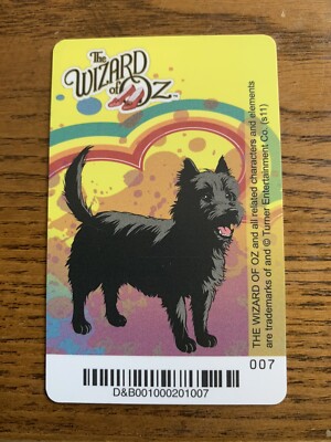 Dave & Busters Coin Push Arcade The Wizard of Oz 7 card set WITH