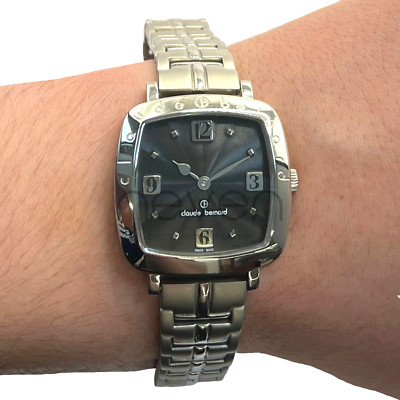 CLAUDE BERNARD - SWISS MADE - STAINLESS STEEL - DARK GRAY DIAL - 3 ATM - Ø37MM