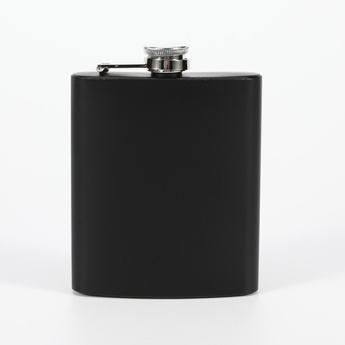 Viski 5369 Warren - Flasque En Acier Inoxydable 304 - Noir Finition Miroir - 177 Ml - Étanche, Bouchon Lourd - Cadeau Homme