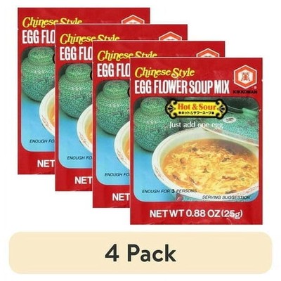 (4 pack) Kikkoman, Egg Flower Soup Mix, 1 pack, 0.88 oz.