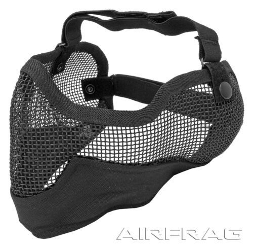 Airsoft Half Tactical Face Mask Carbon Steel Wired Mesh Protection – Grunt  Force