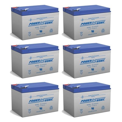 Power-Sonic BATTERY REPLACEMENT for POWER-SONIC PS-12120F2 PS-12120 F2 - 6 Pack
