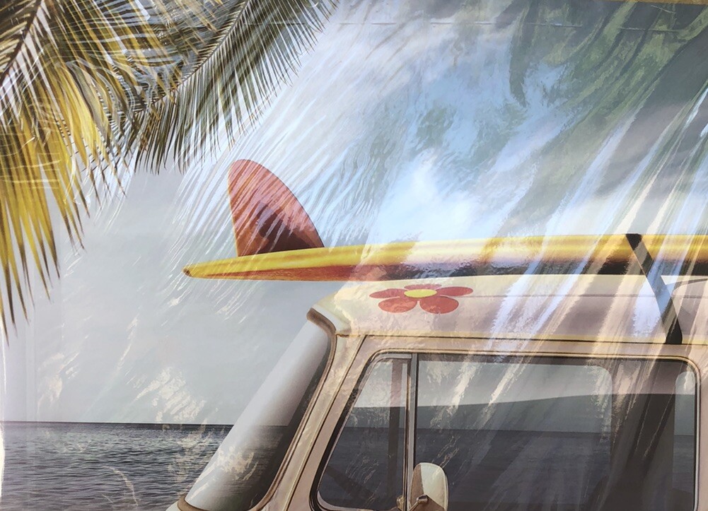 Pack of 4 Ikea BILD Poster Prints Unframed Surfing, Beach, VW Van