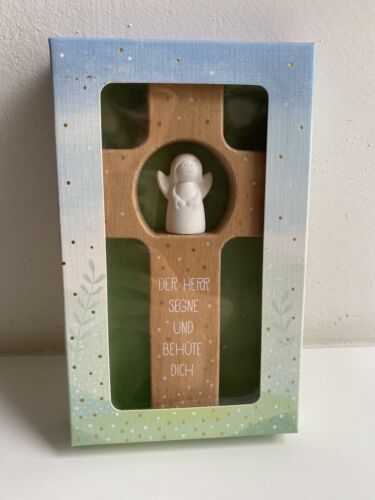 Coppenrath Holz Kreuz Schutz Engel Erstkommunion Deko Geschenk Impressionen Neu - Bild 1 von 4